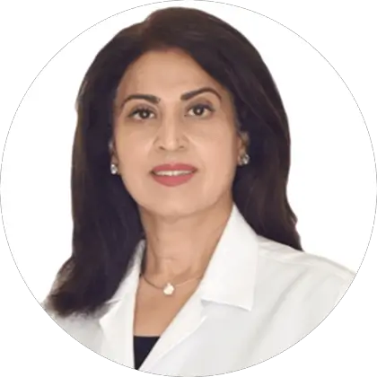  Dr. Kavita Goswami, gynecology expert at Mediclinic City Hospital, Dubai — treating uterine fibroids with Mya Care.